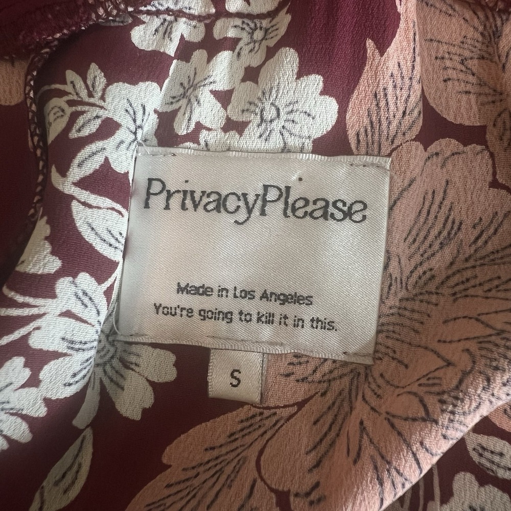 Privacy Please Revolve Fillmore Floral Maxi Dress Size Small Red High Low Ruffle - Picture 7 of 8